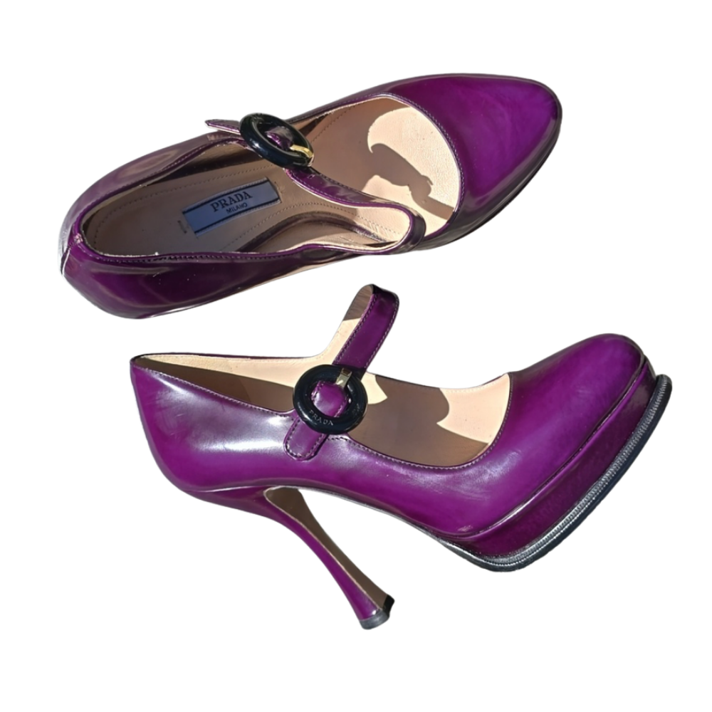 vintage prada purple Maryjanes 