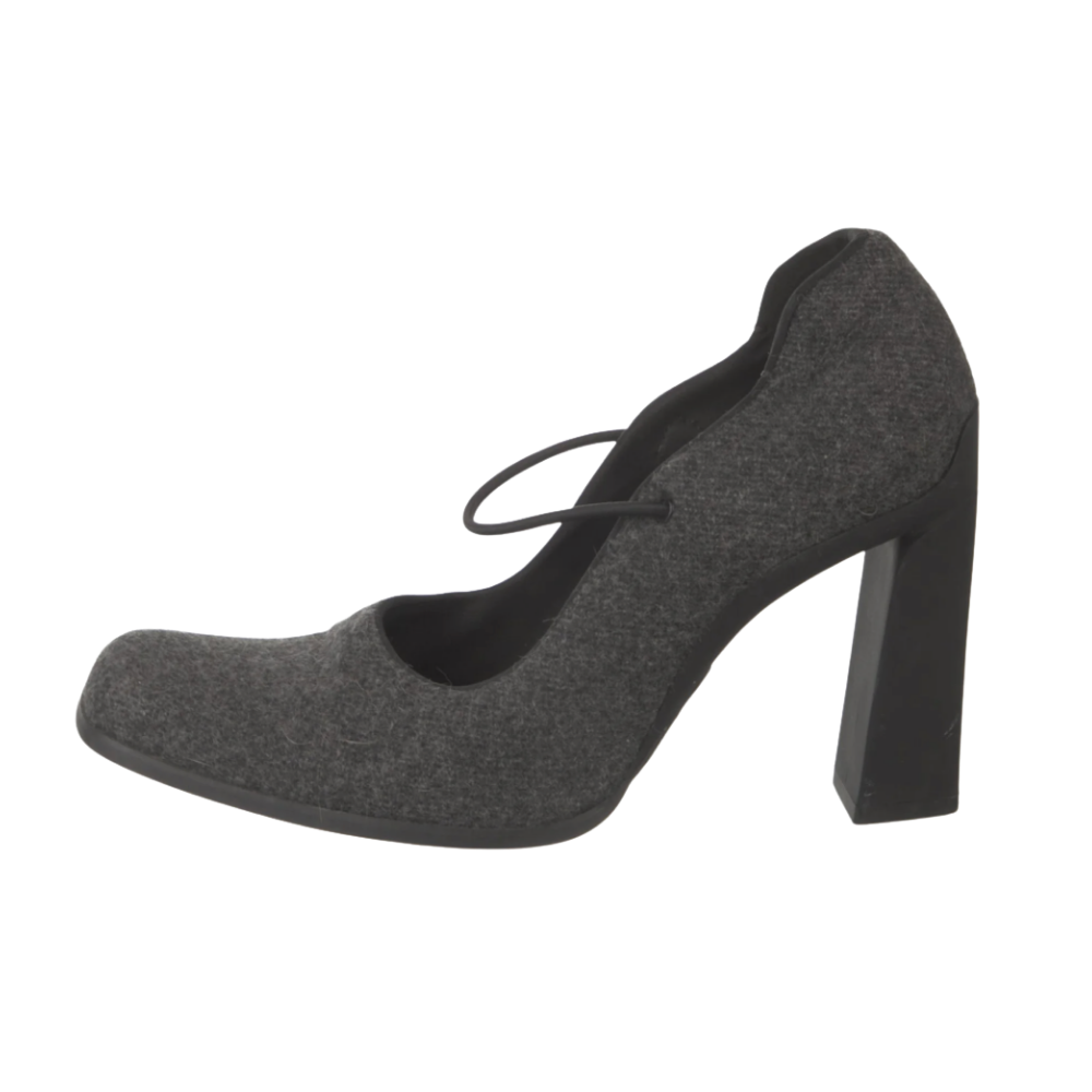 vintage prada tweed pumps