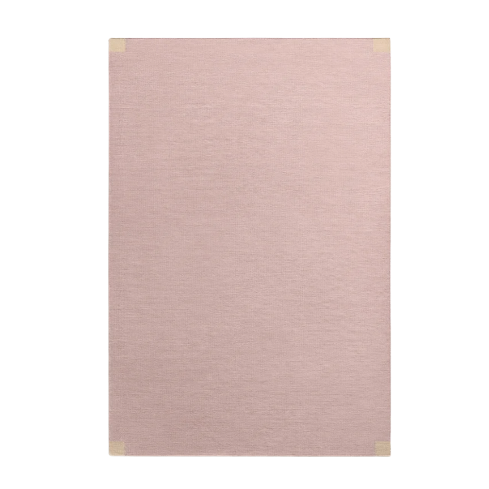 woven solid pink rug