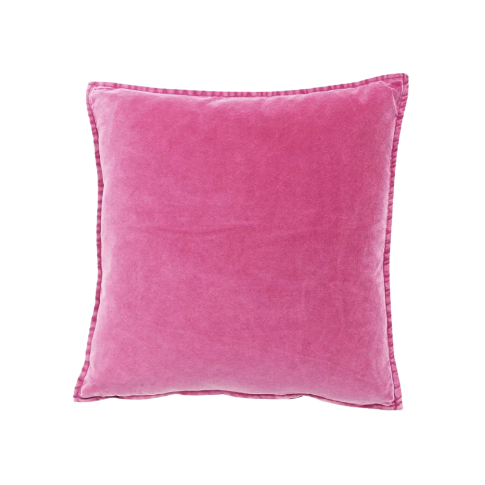 hot pink velvet pillow