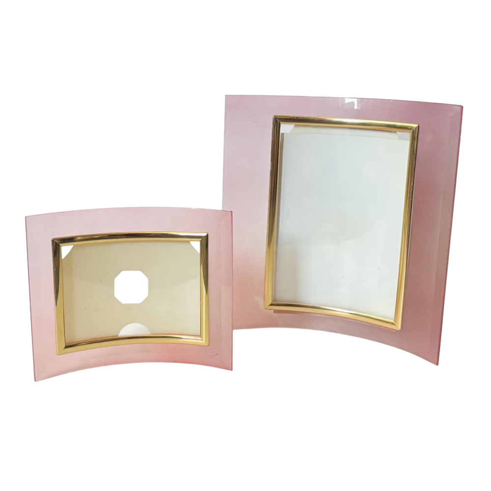 vtg curved pink frames