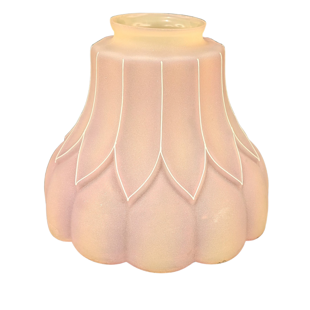 1920s pink glass lamp shade