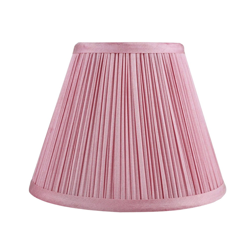 pink silk lamp shade