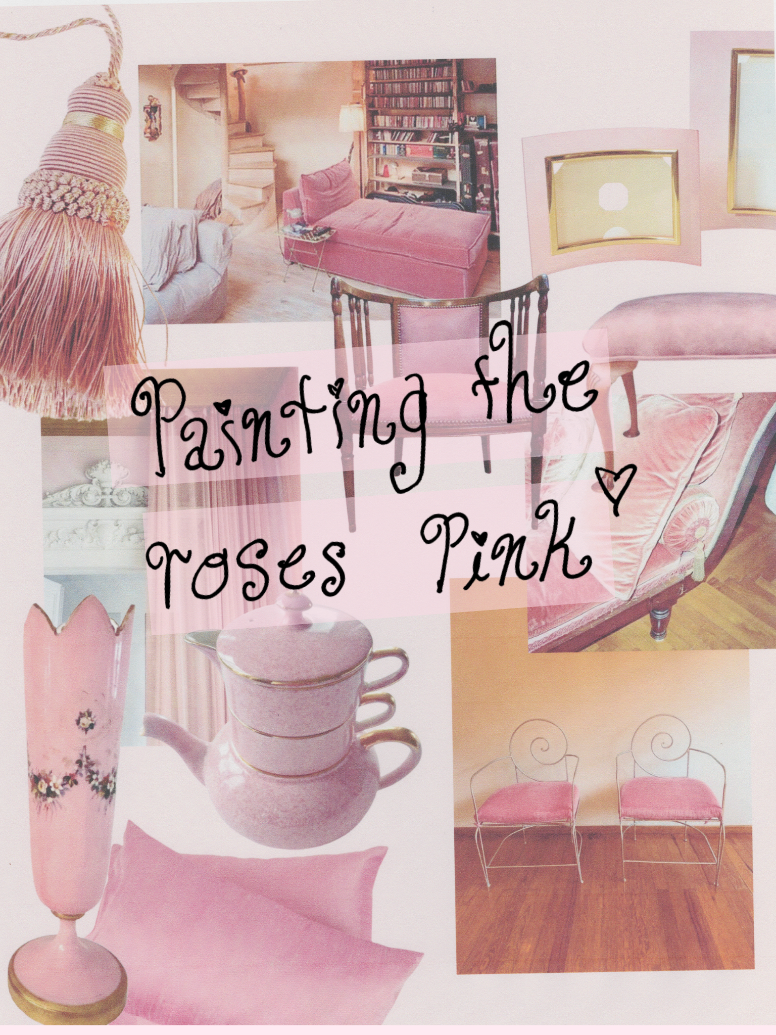 painting the roses pink <3