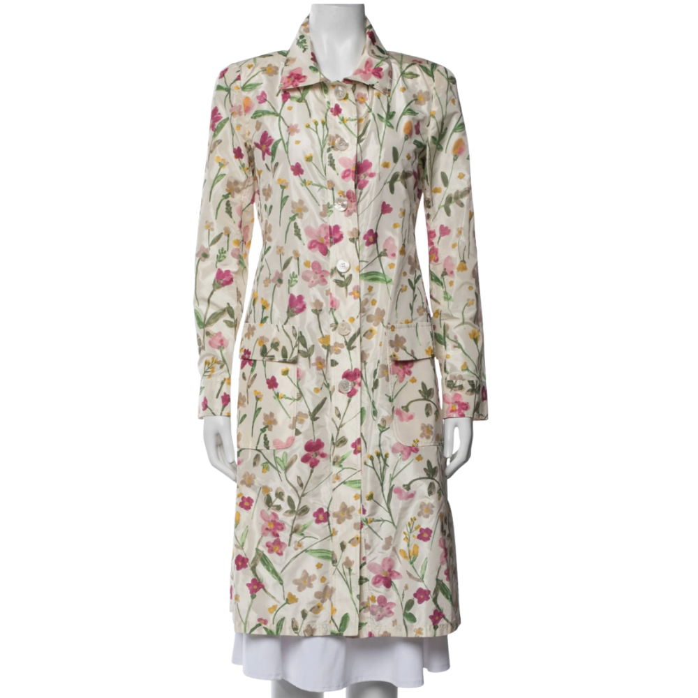 vintage Valentino floral silk coat