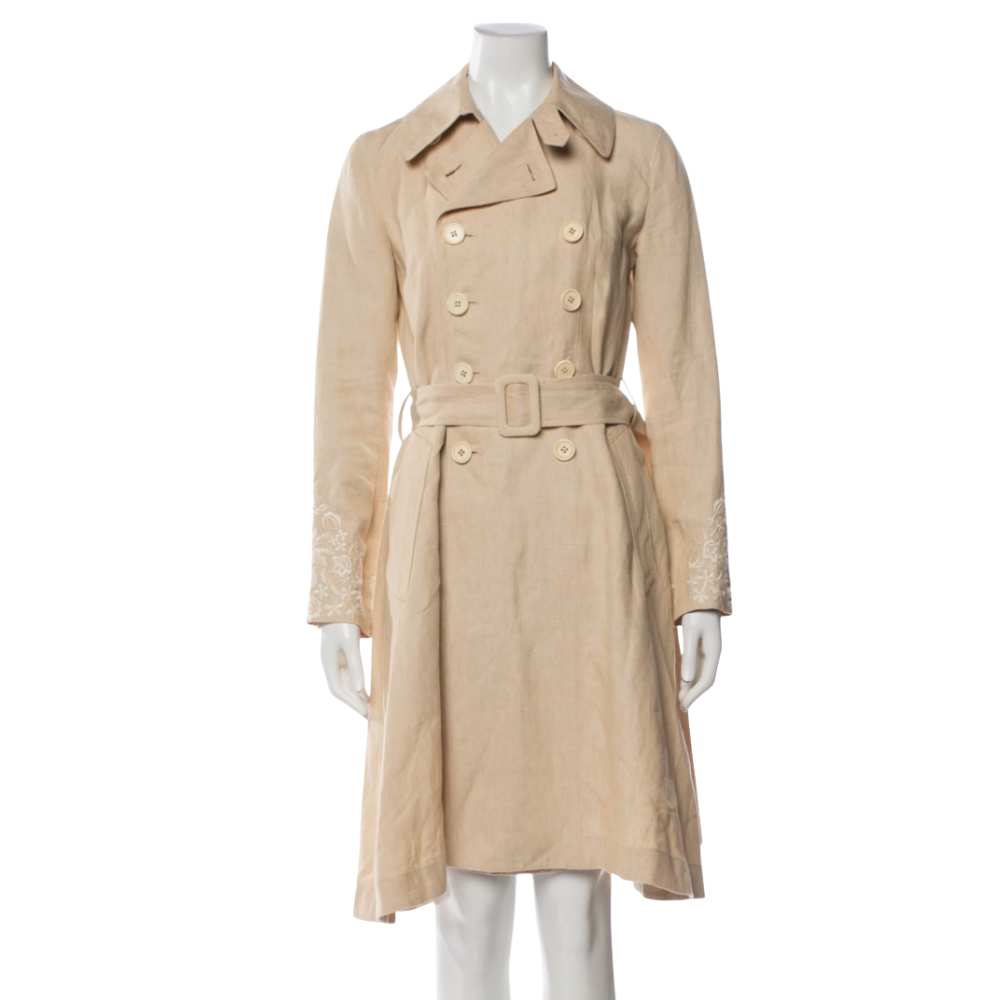 vtg Ralph Lauren linen trench coat
