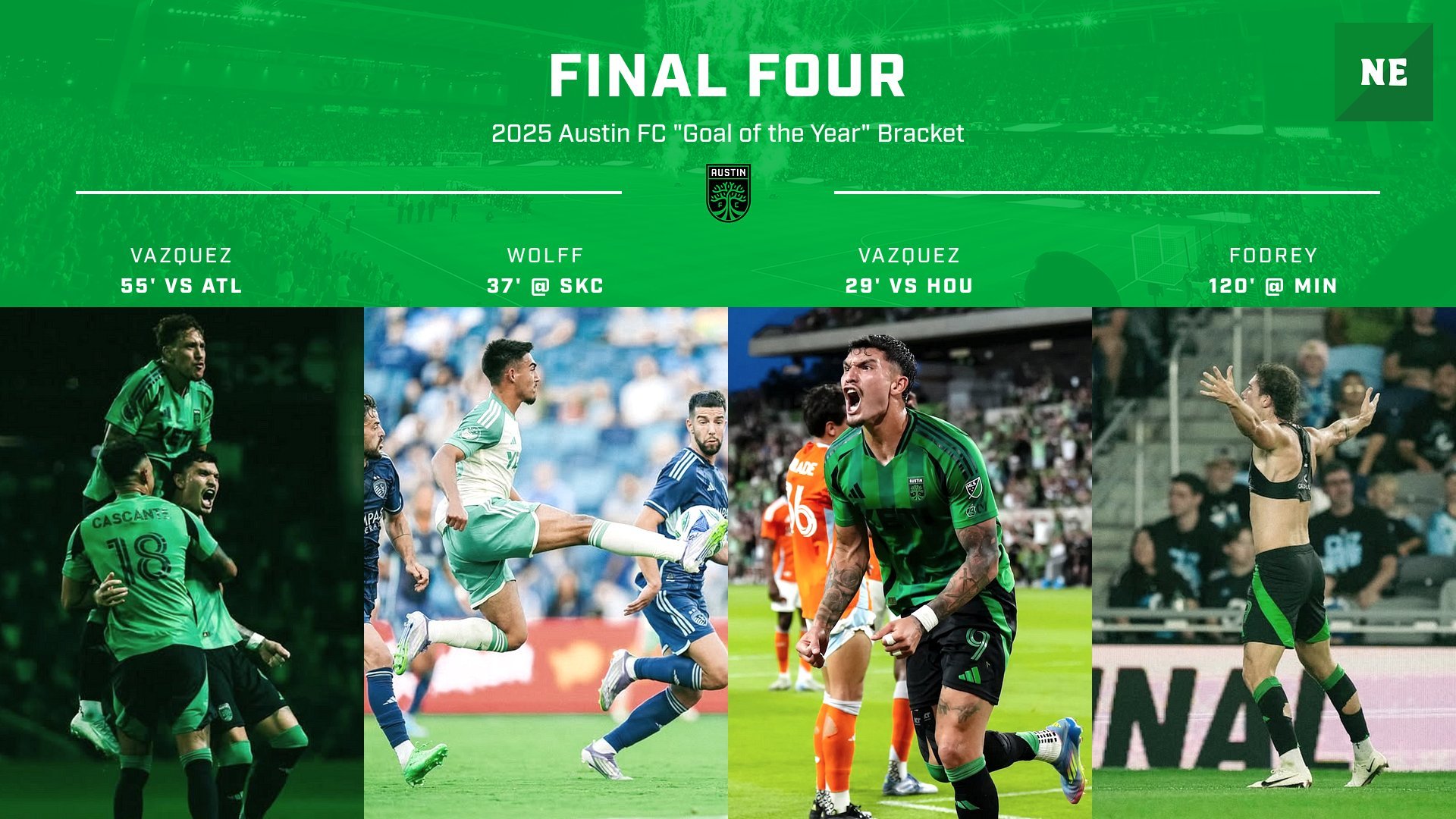 2025 Austin FC “Goal of the Year” Bracket - Final Four