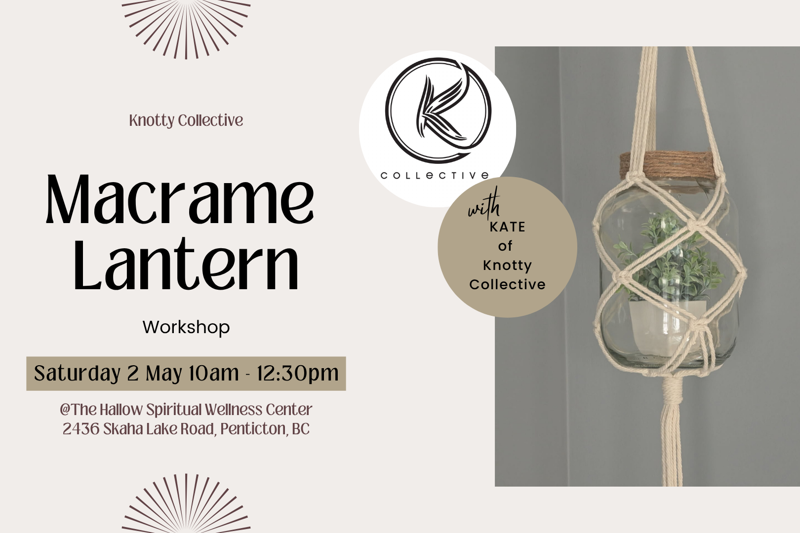 Large Macrame Lantern Workshop