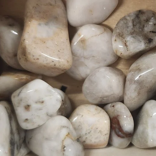 Cataclasite stone showing fractured, brecciated textures formed by tectonic pressure with earthy grey and brown tones.