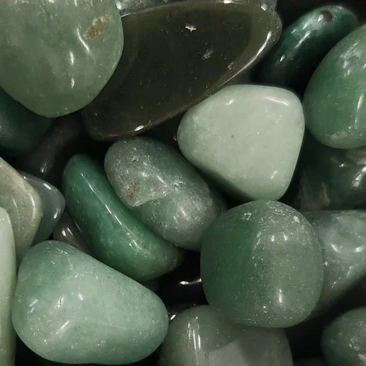 A polished green Green Aventurine crystal with a smooth, slightly shimmering surface.