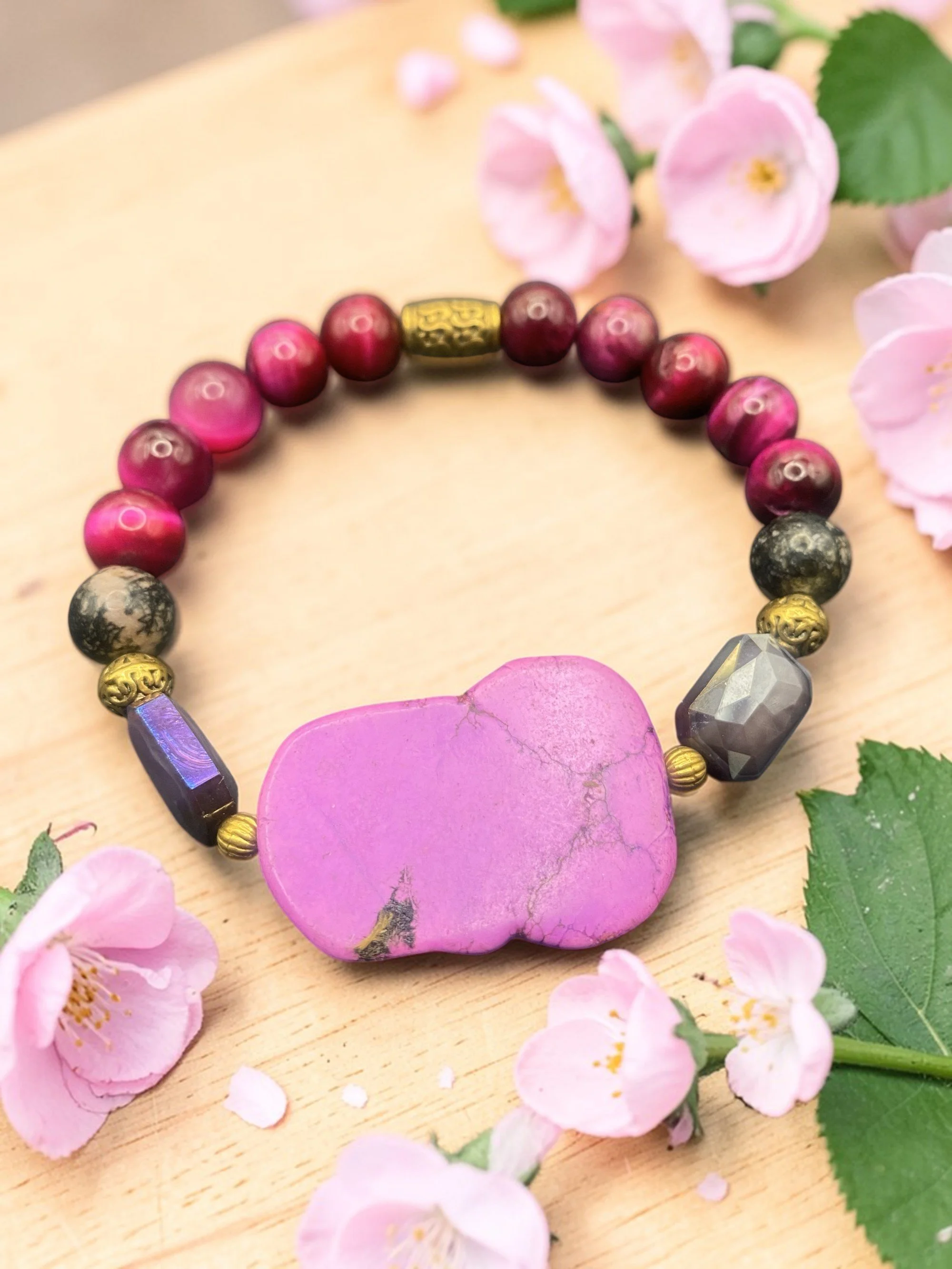 Pink Tiger Eye & Turquoise Delight Bracelet