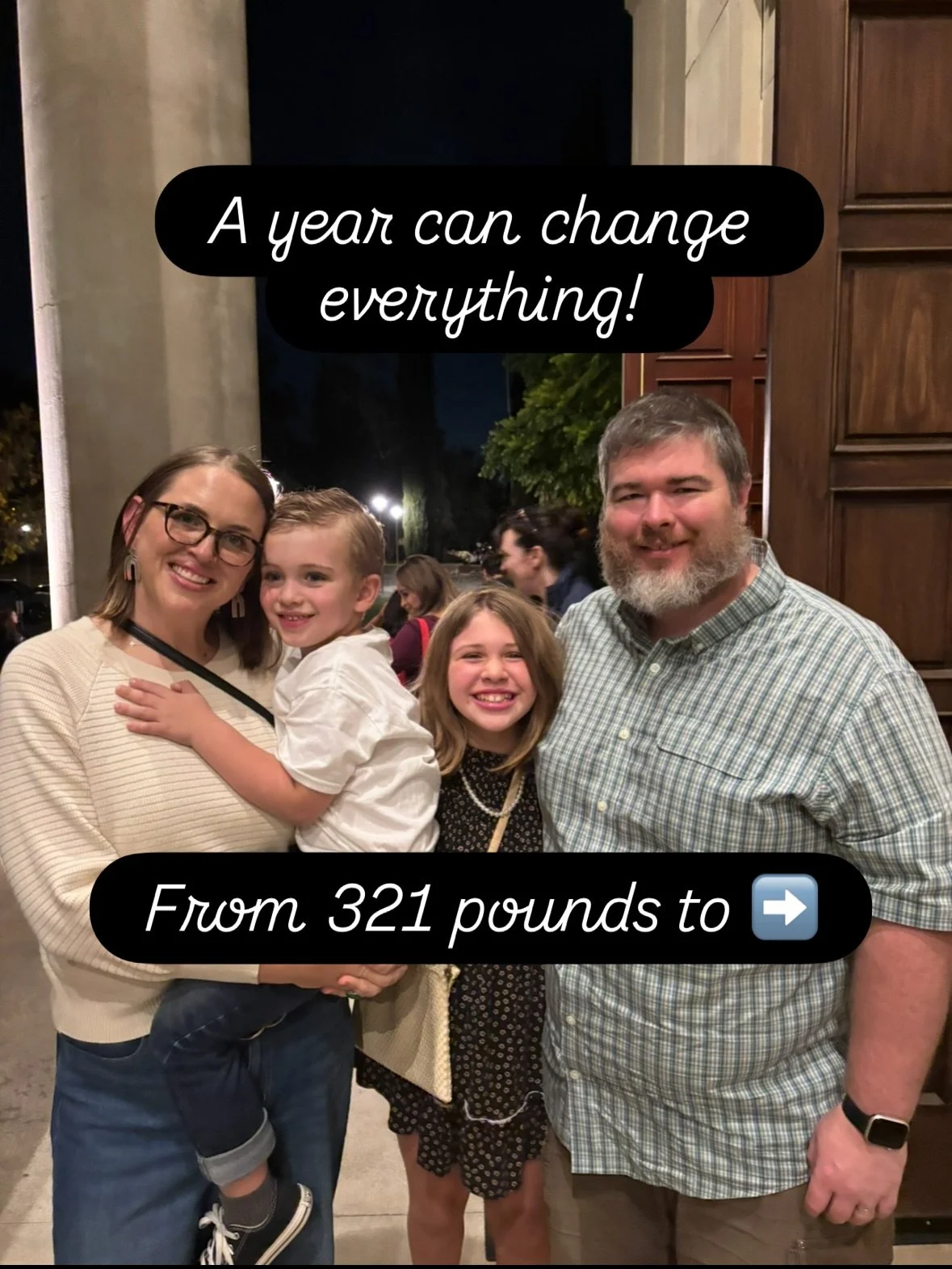 The difference a year makes. Last year I was 321lb and pre-diabetic. Now I am 250lb and my blood work is in normal ranges. I have gone from feeling exhausted everyday to having energy to do things. Being on these peptides have made a huge difference 