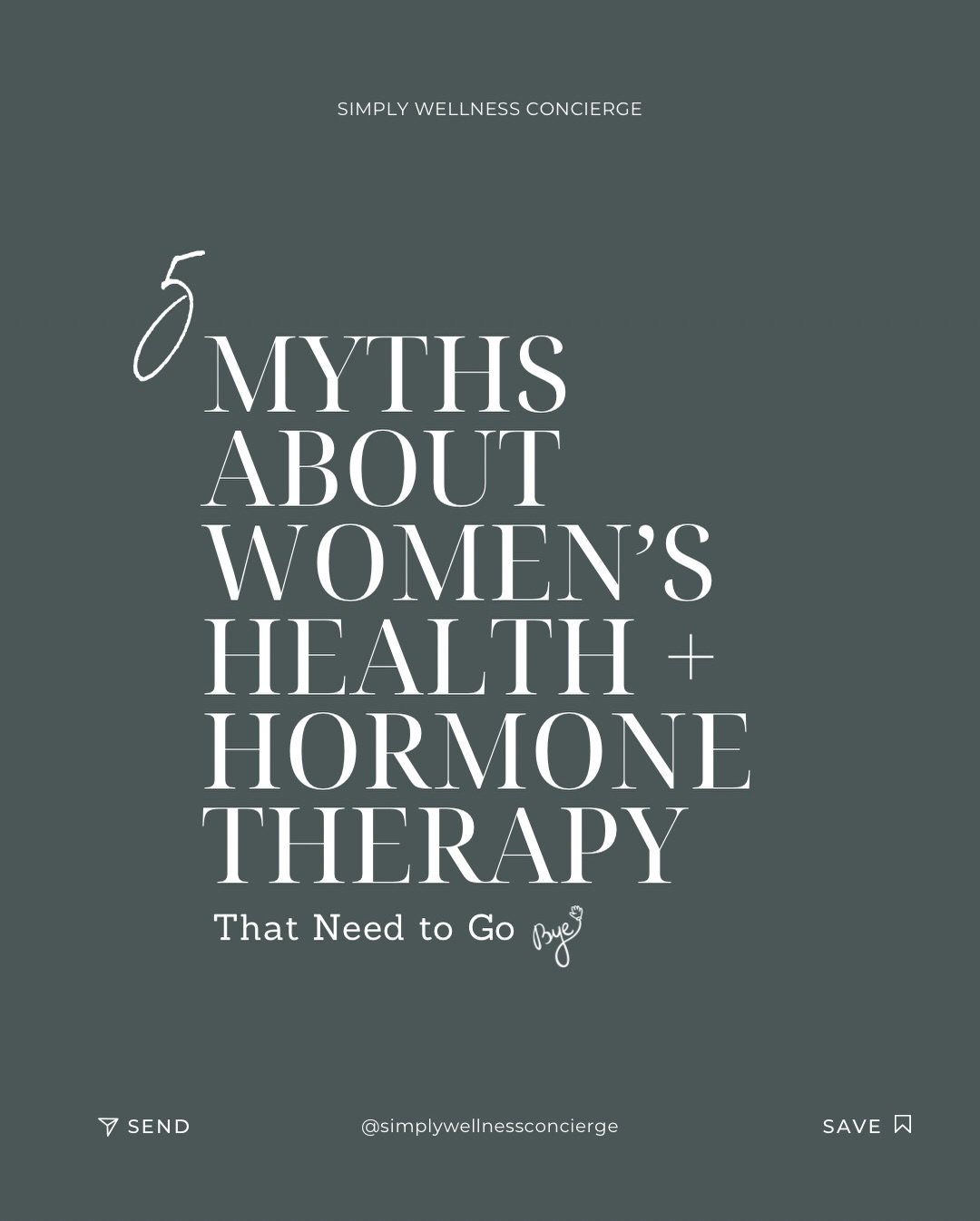 5 myths about women&rsquo;s health + hormone balance that keep so many women stuck. 

&ldquo;If your labs are normal, you should feel fine.&rdquo;
&ldquo;It&rsquo;s just stress.&rdquo;
&ldquo;It&rsquo;s part of getting older.&rdquo;
&ldquo;You just n