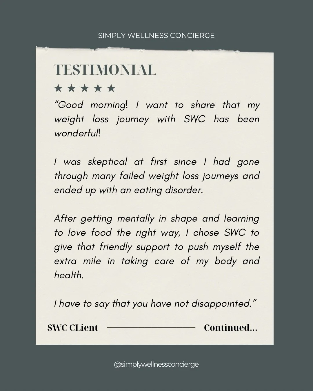 Messages like this mean more than we can put into words 🤍

There are so many weight loss programs out there, and we never take for granted the trust our clients place in us to walk alongside them in such a personal journey.

We&rsquo;re really grate