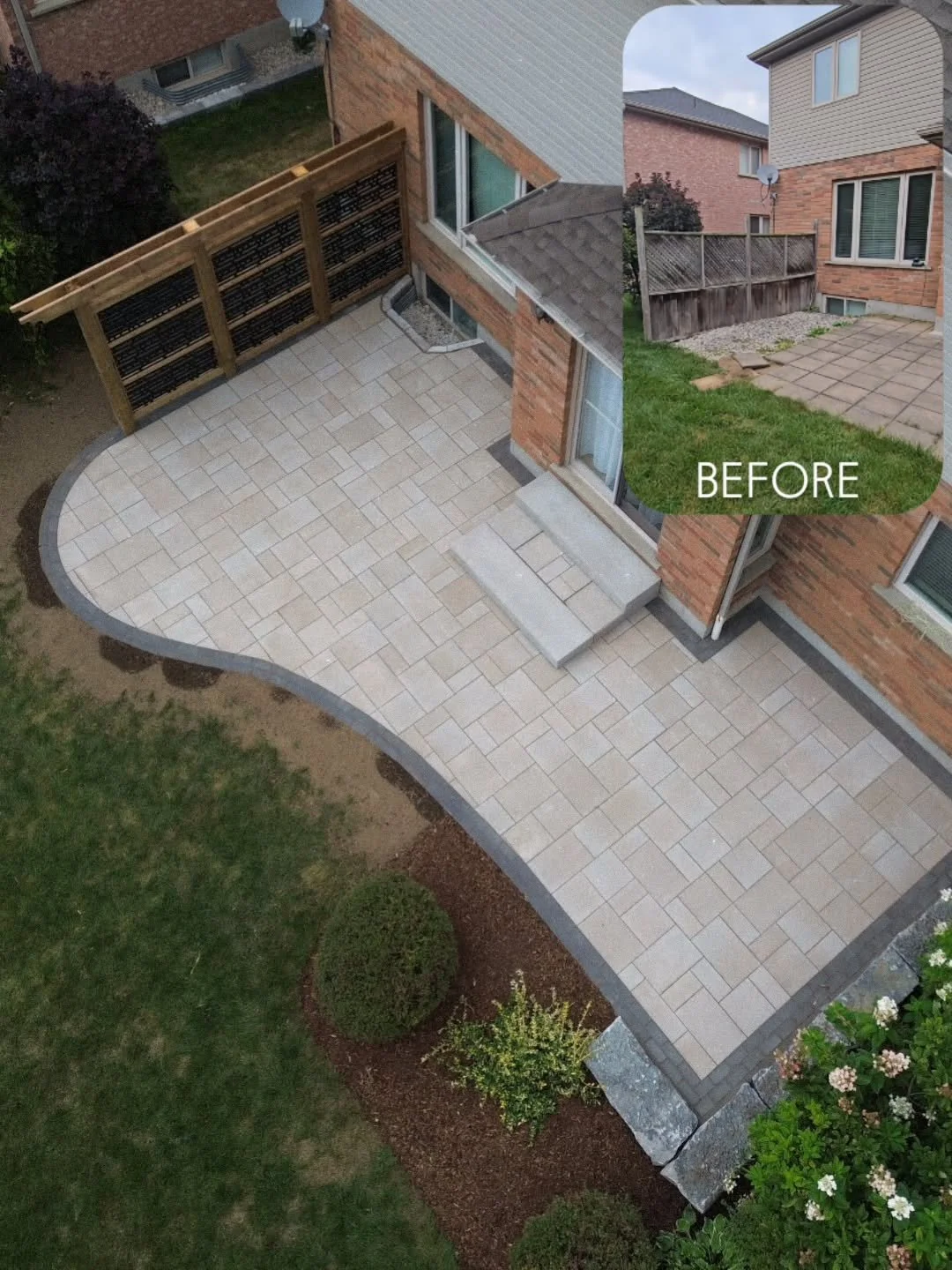 Before ➜ After 

Same space, completely different feel. 
Built to last, and built to give you that space youve always wanted

.
.
.
.
.

#VisscherLandscapes #Landscaping #Hardscaping #OutdoorLiving #BeforeAndAfter #BackyardTransformation #CurbAppeal 