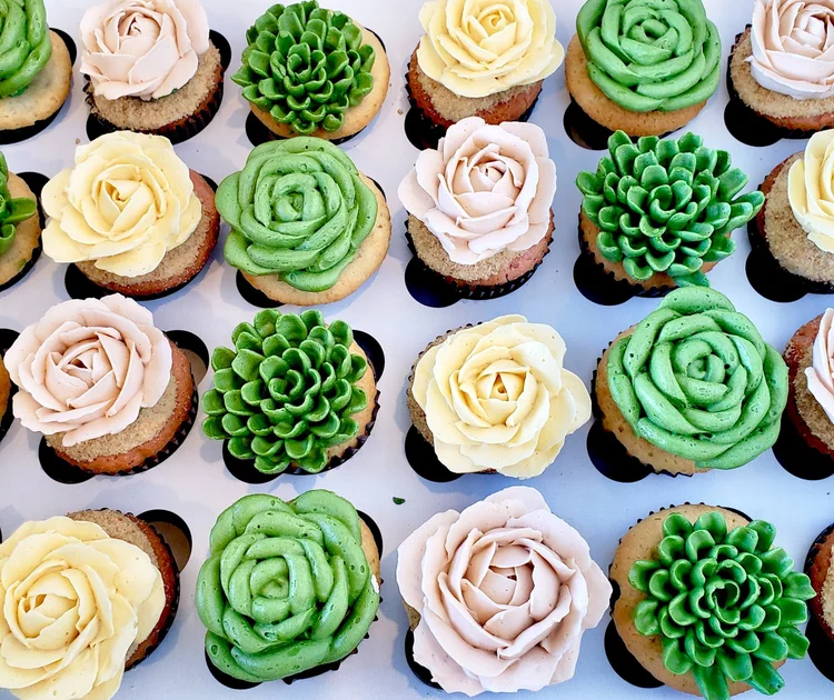 Succulent cupcakes by Sugar Mamas