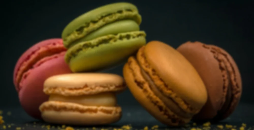 Assorted French macarons