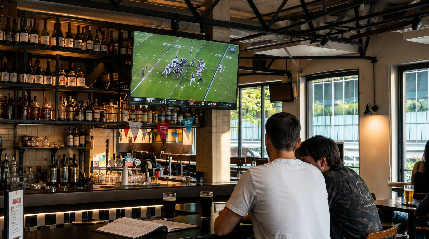 Springrock bar with NFL playing on the big screen