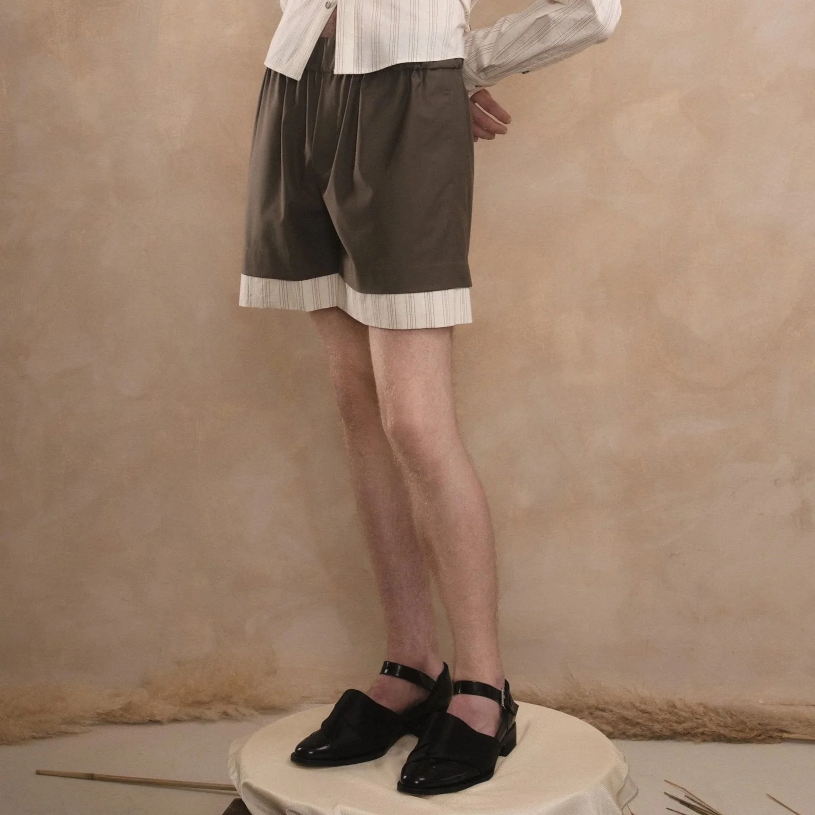 Layered-Hem Lounge Shorts