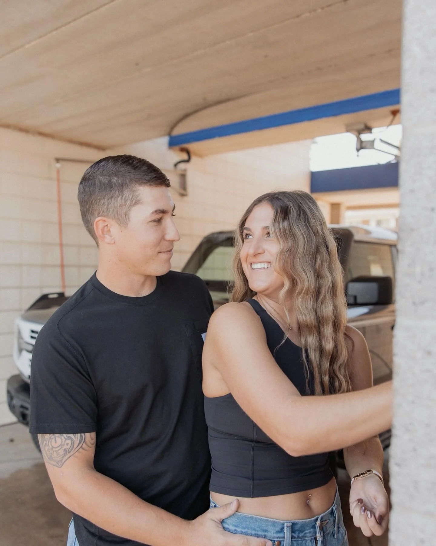 Soapy, silly, and seriously in love 💛 Schyler &amp; Addison brought all the joy to their shoot with Goose the Bronco 🚙✨ These two = unstoppable energy + cuteness.