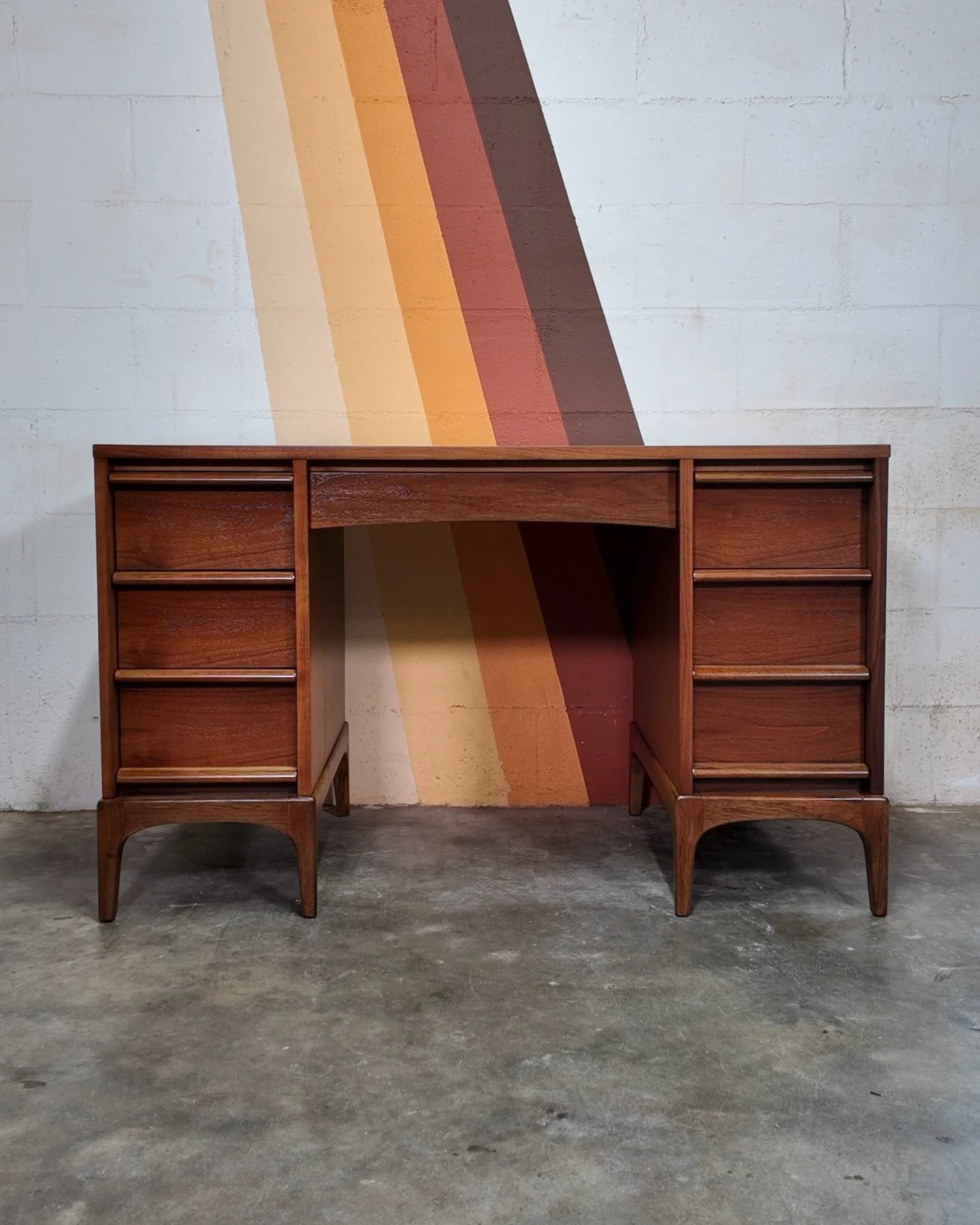 Lane &ldquo;Rhythm&rdquo; Writing Desk [$849]
.
Dimensions: 48&rdquo;W x 29.5&rdquo;H x 23&rdquo;D