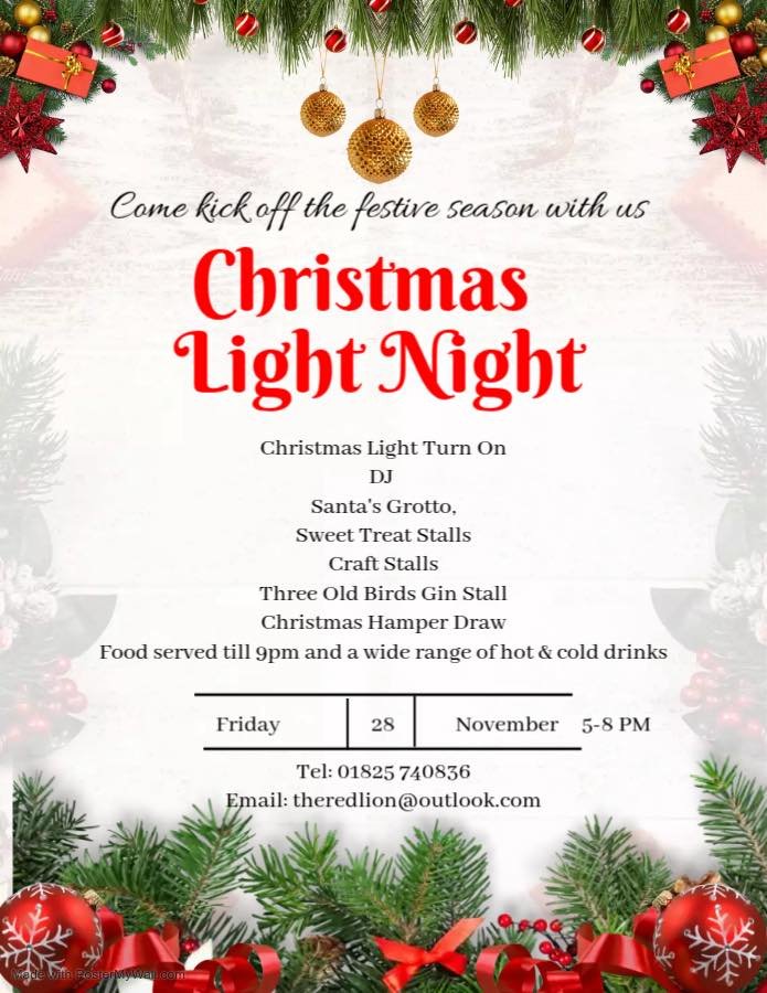 Red Lion Chelwood Gate – Christmas Light Night Market 