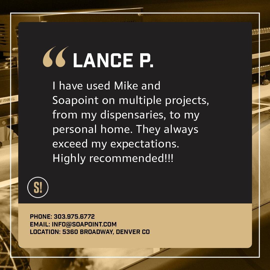 It's always a pleasure to work with you, Lance. Here's to many more projects together! 🤝

#Soapoint #BrandingAgency #PrintAgency #Branding #Signage #SignShop #PrintShop #BusinessSignage #BusinessBranding #DenverBusiness #DenverBusinessOwner