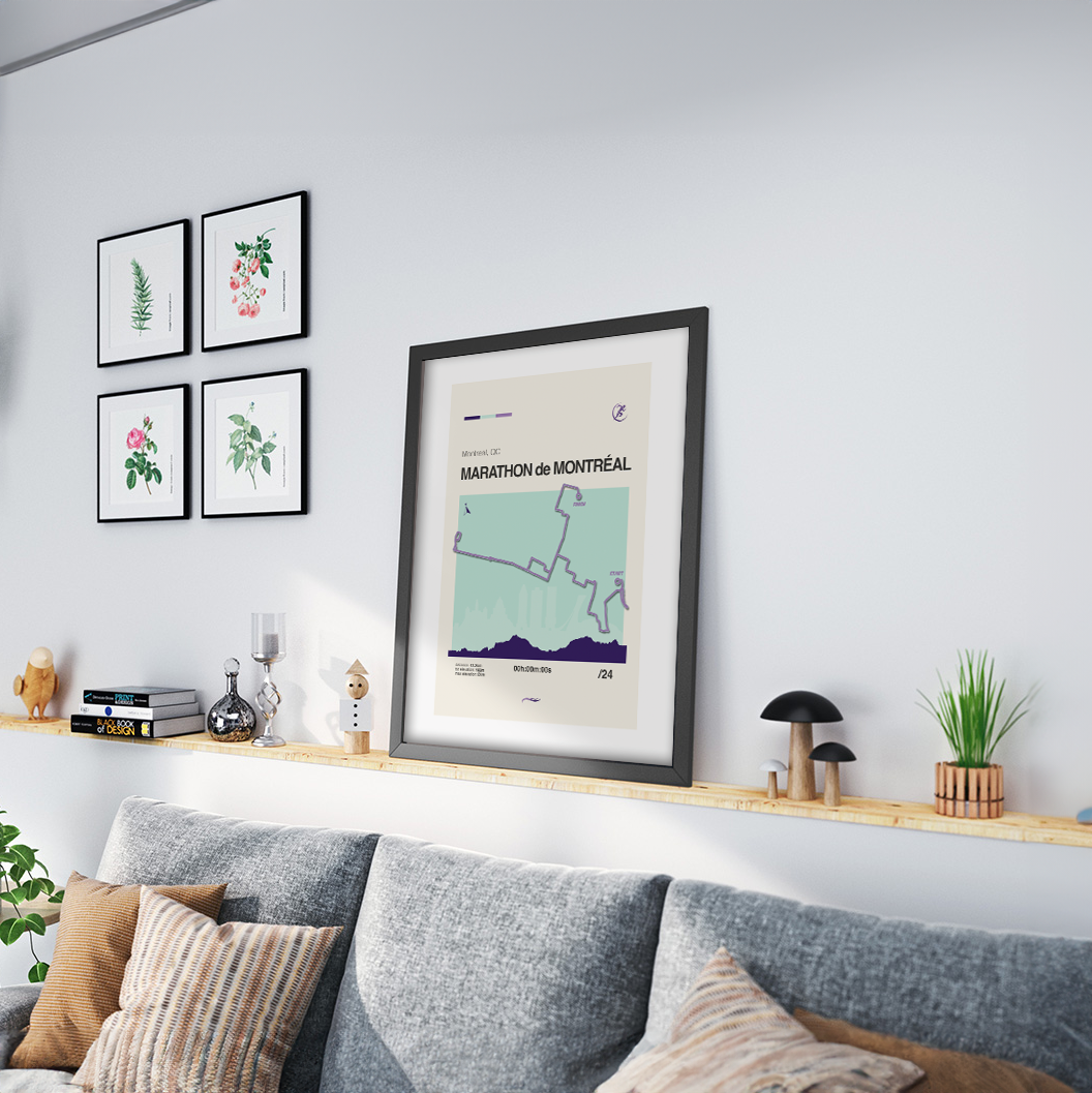 Montreal marathon minimalist art print the breakfast club