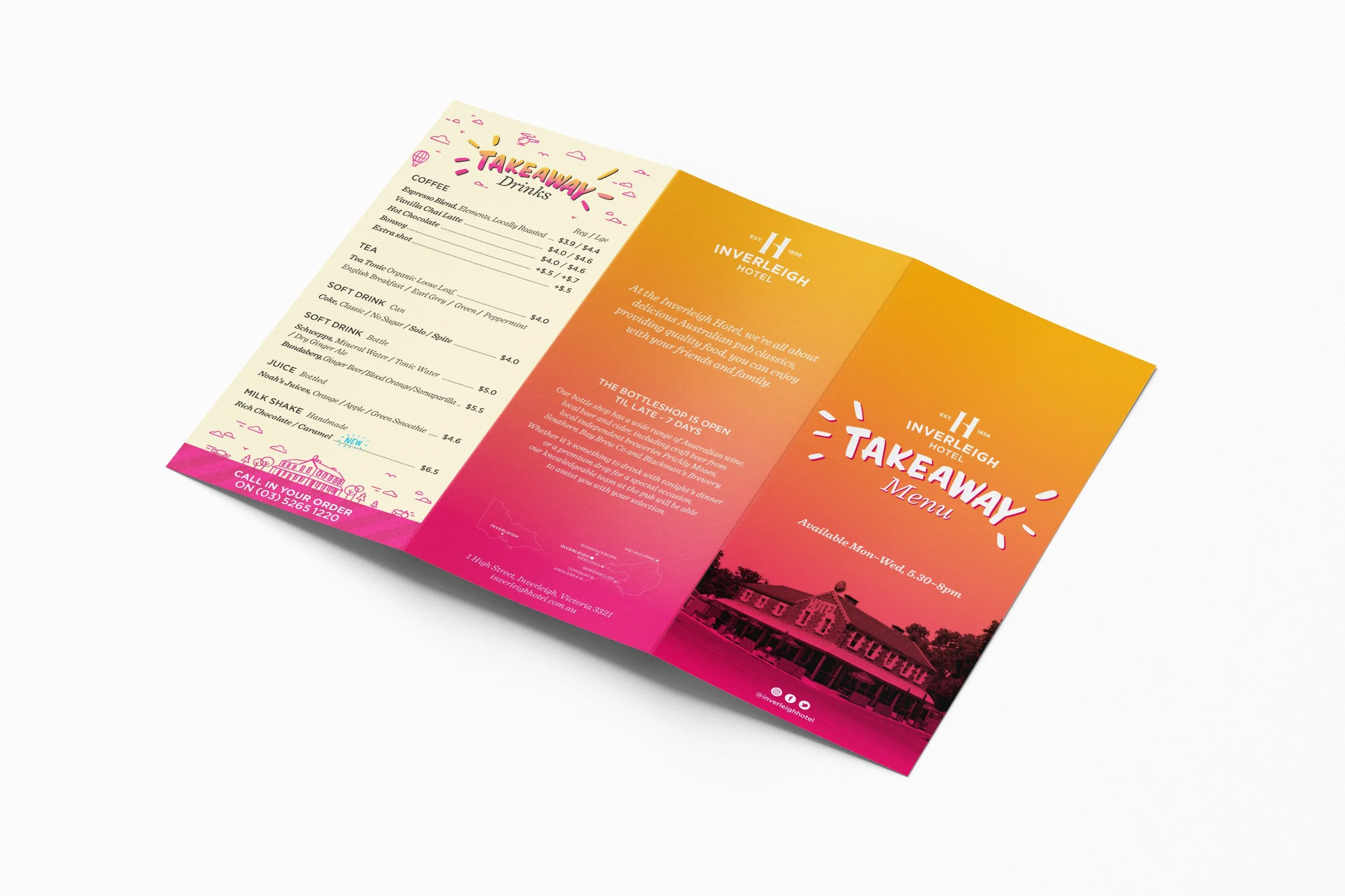 Pub-Hotel Takeaway Menu