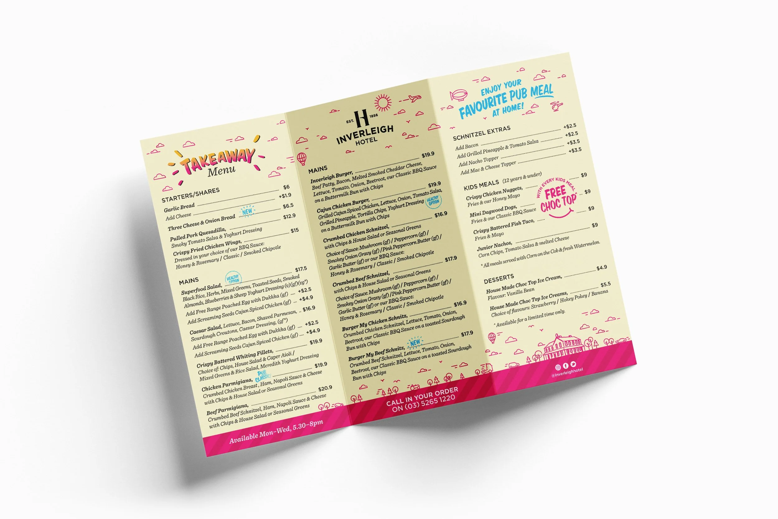 Pub-Hotel Takeaway Menu