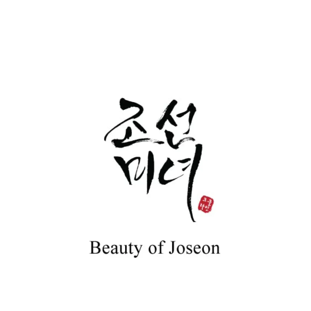 Calligraphy-style Korean writing with red seal, accompanied by the English text 'Beauty of Joseon'.