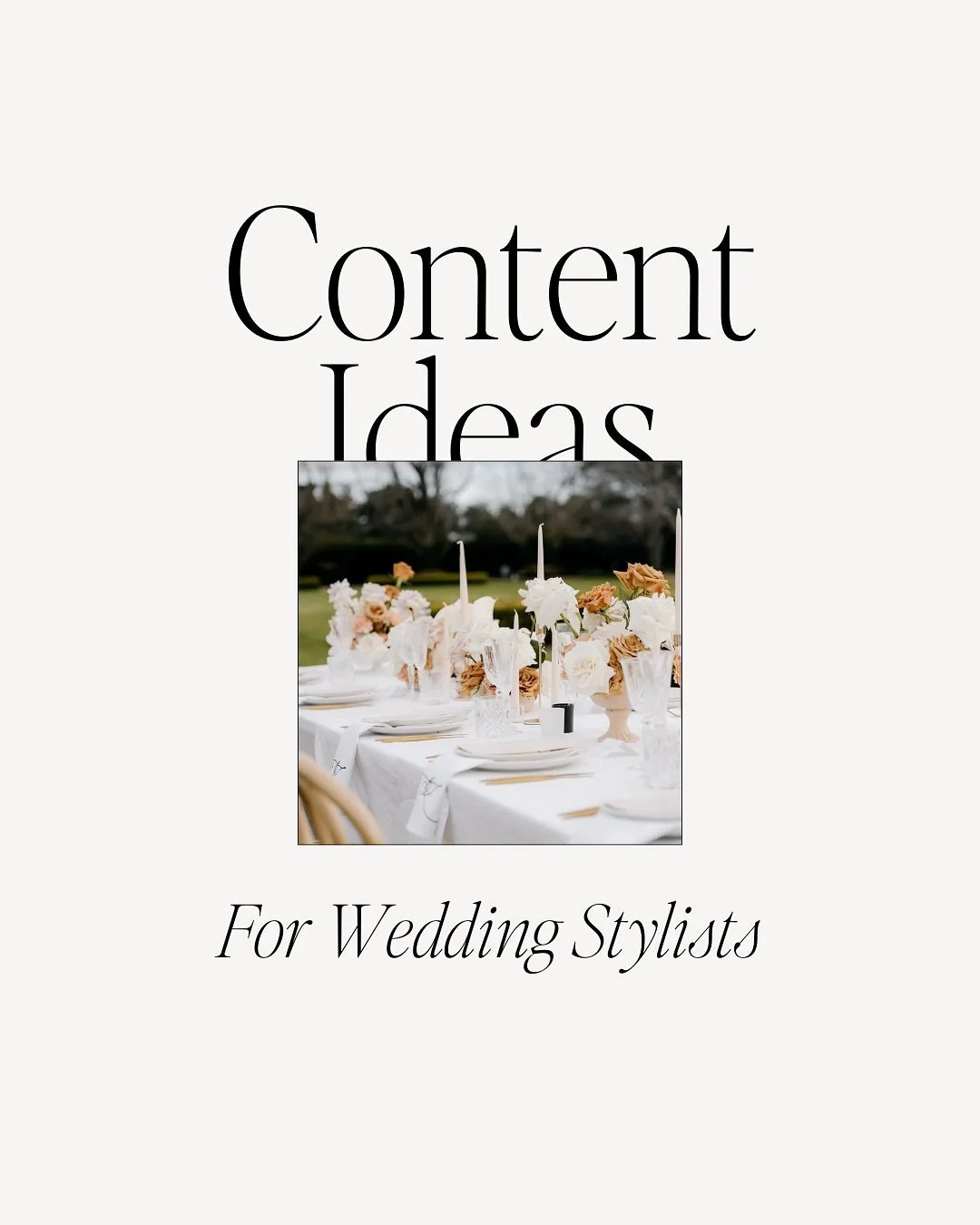 Content block, be gone 🙅&zwj;♀️

If you&rsquo;re a wedding stylist wondering what to post next, here&rsquo;s your sign. We have created a list of 20 high-performing content ideas designed for TikTok, Instagram and Facebook, ready for you to use.

St
