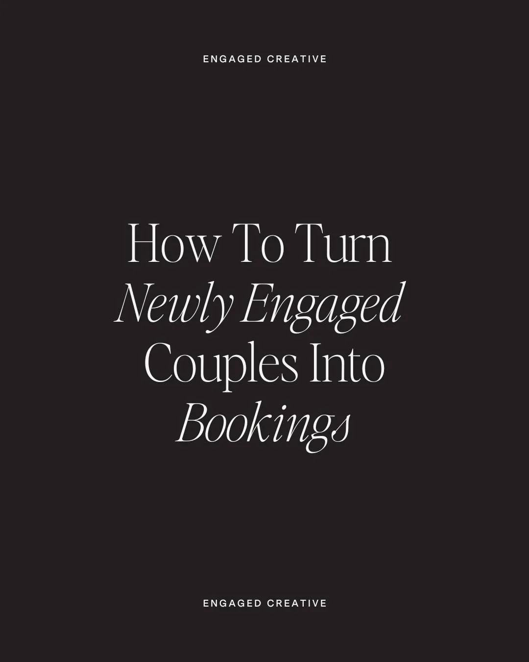 Engagement season is officially here! Which means couples are searching, scrolling, and saving faster than ever before. 

But here&rsquo;s the thing: getting their attention isn&rsquo;t about being louder or posting more. It&rsquo;s about showing up 
