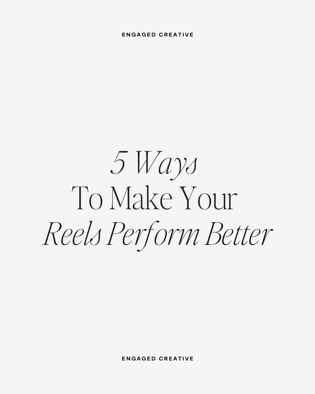 Struggling to make your Reels perform? You&rsquo;re not alone. 

Reels are one of the most powerful tools for visibility but only if they&rsquo;re done with strategy. The truth is, the algorithm doesn&rsquo;t just reward those who post the most, it r