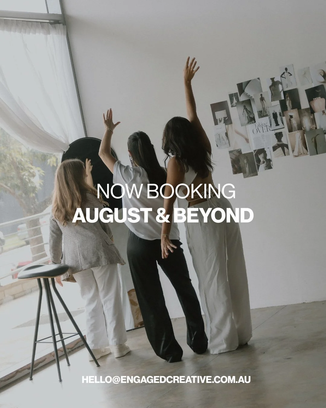 We&rsquo;re now booking August and beyond.

Our campaign and social media calendar is opening up for new wedding industry clients ready to elevate how they show up, online and on set.

If you&rsquo;re looking for strategy-led creative direction, camp