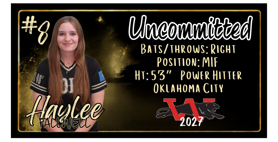 Haylee Fallwell recruiting card