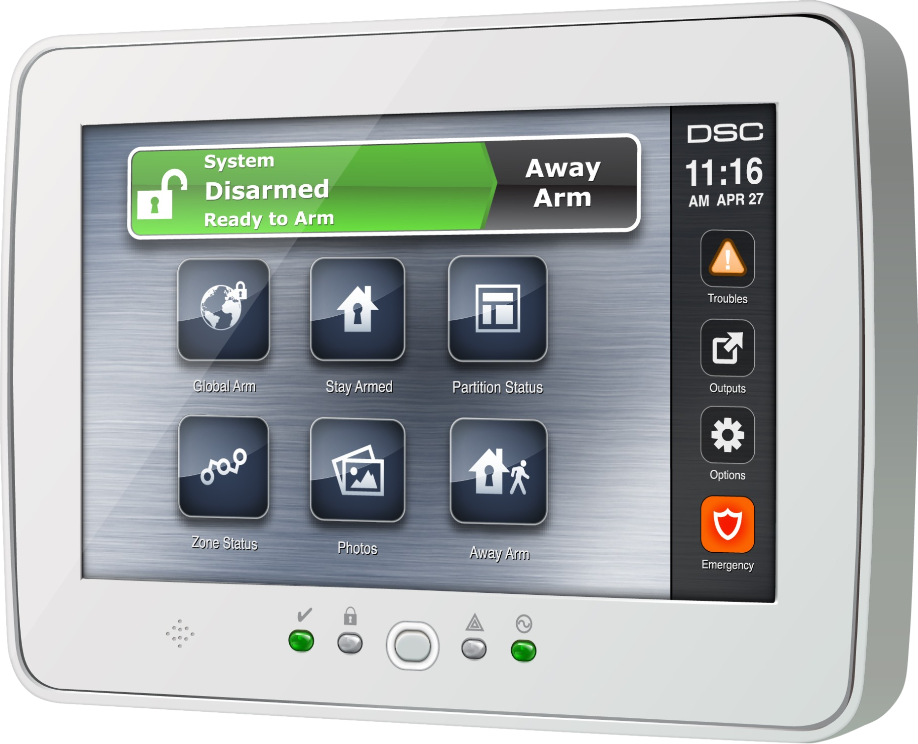 Alarm system keypad for home and business security in Smithers, BC