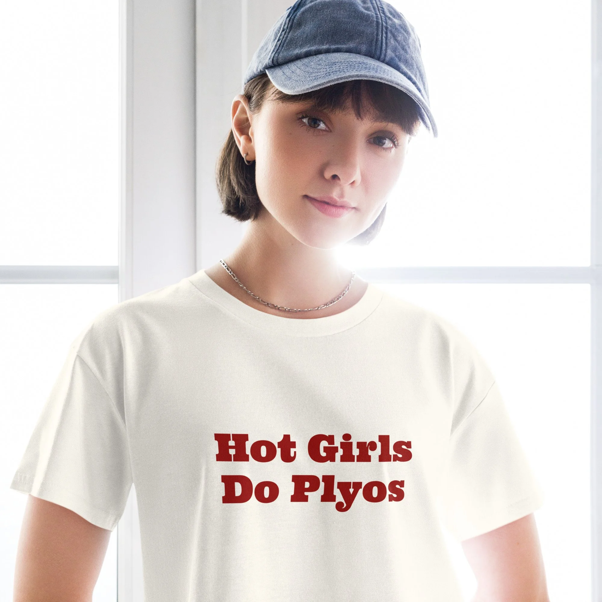 Hot Girls Do Plyos Cotton Crop Tee