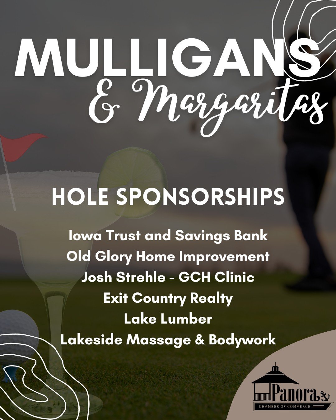 A massive shoutout to our fabulous Hole Sponsors! 

As we gear up for an epic golf tournament, a heartfelt thank you goes out to another group of Mulligan and Margarita Hole Sponsors.

Your contributions have not only brought smiles and fun but have 