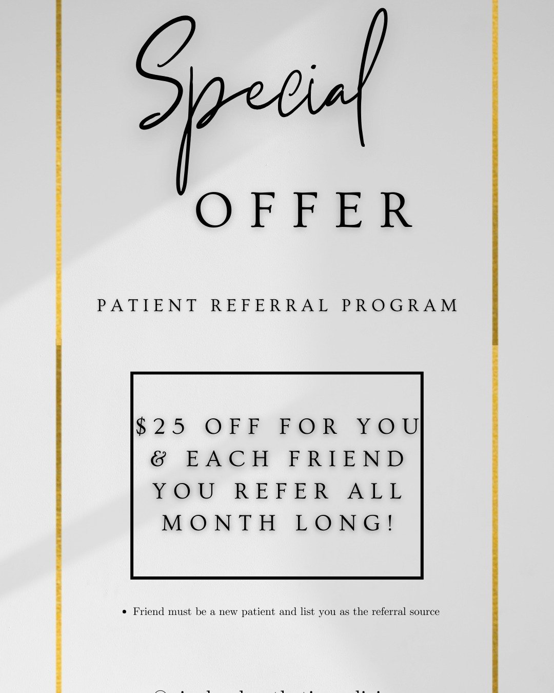 Did you know&hellip;.
Pineland Aesthetic Medicine offers a referral program?

Current patients can refer friends and receive a $25 discount on the following months order when your referral starts a program AND that person will receive a $25 discount 