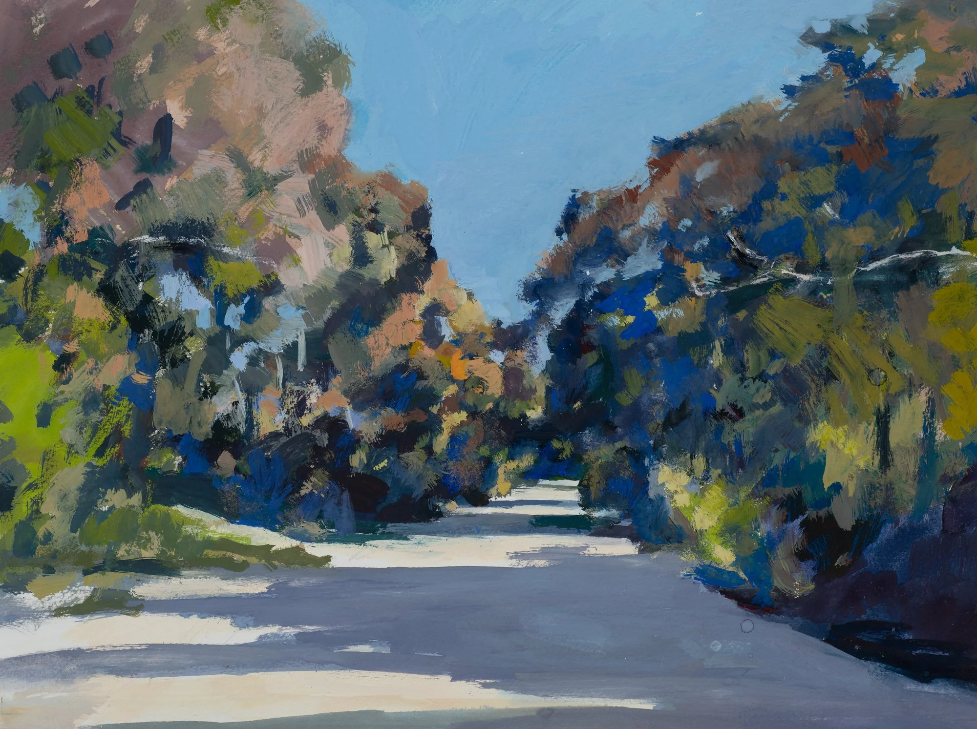 David Moore_Backroad Castlemaine_Gouache on Paper_38x57cm Framed.jpg