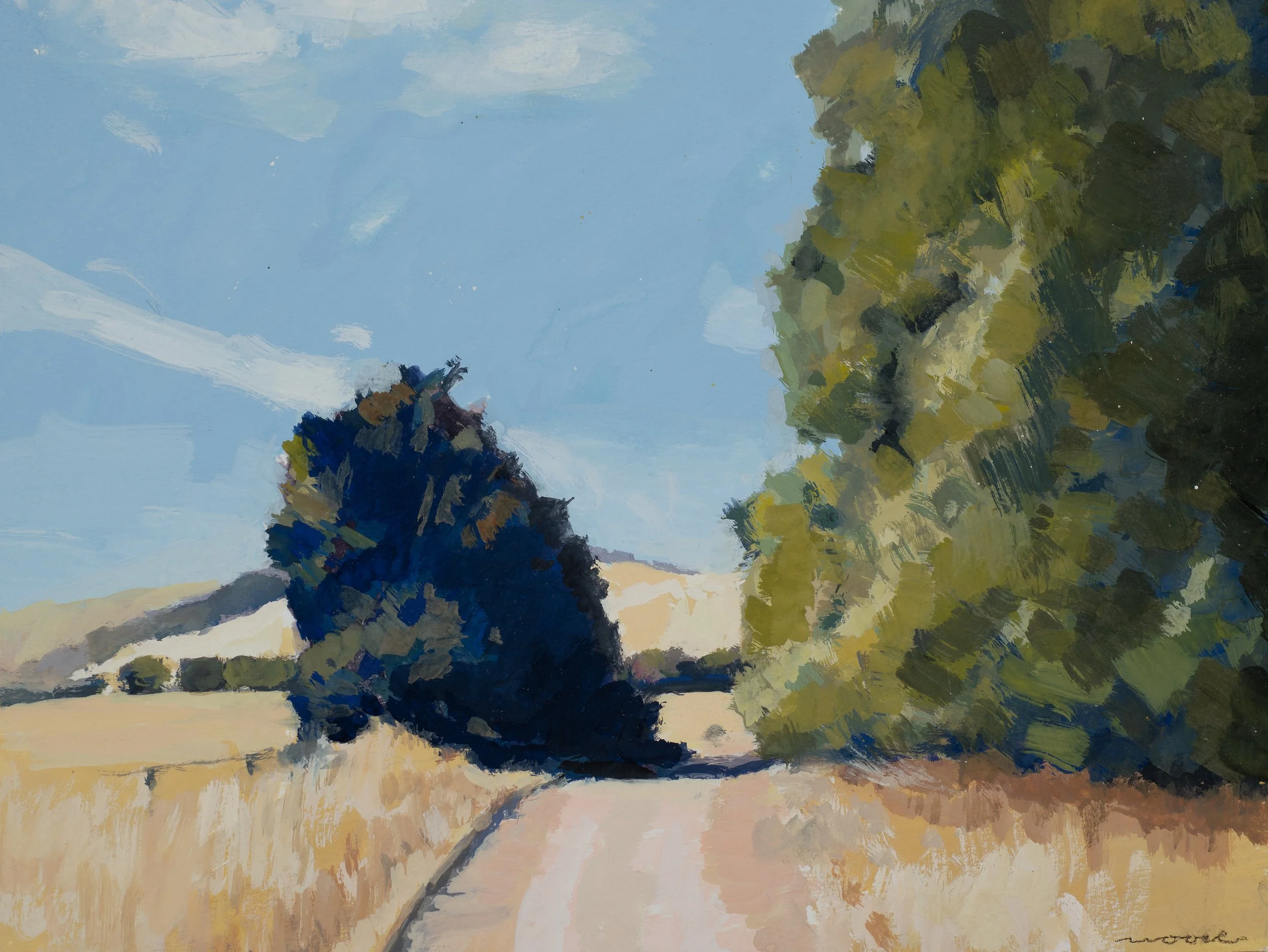 David Moore_Roadway Harcourt_Gouache on Paper_38x57cm Framed.jpg