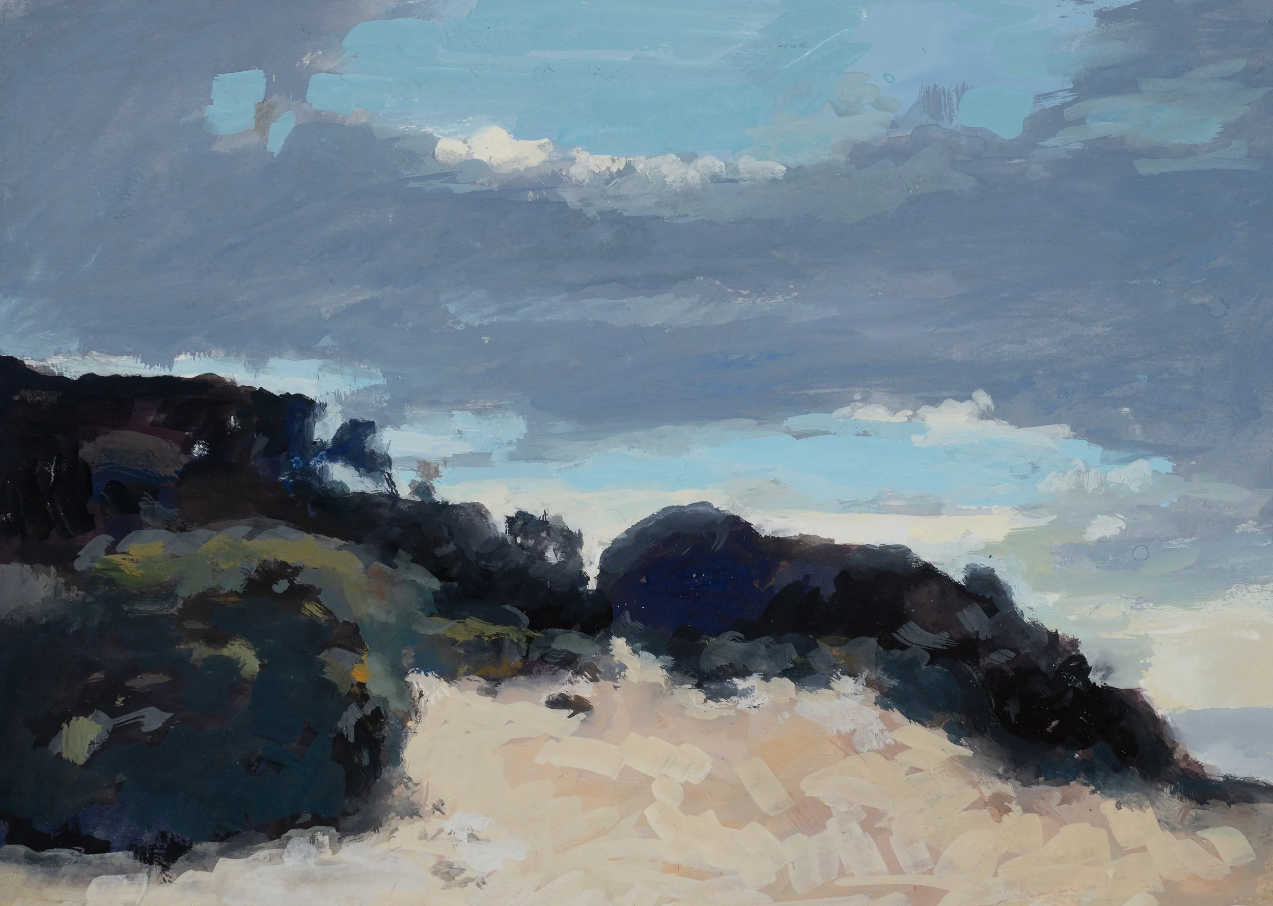 David Moore_Bournda_Gouache on Paper_38x57cm Framed.jpg
