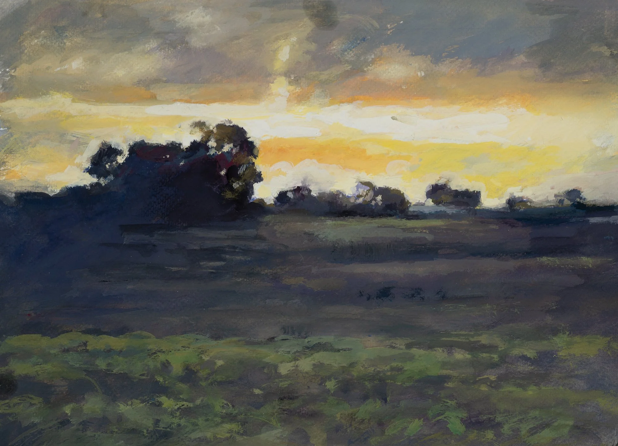 David Moore_Skyline_Gouache on Paper_38x57cm Framed.jpg
