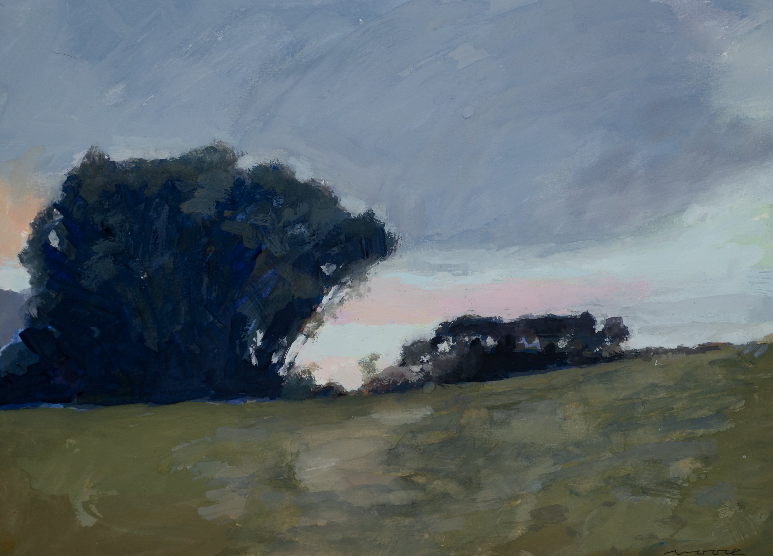 David Moore_Castlemaine Evening_Gouache on Paper_38x57cm Framed.jpg