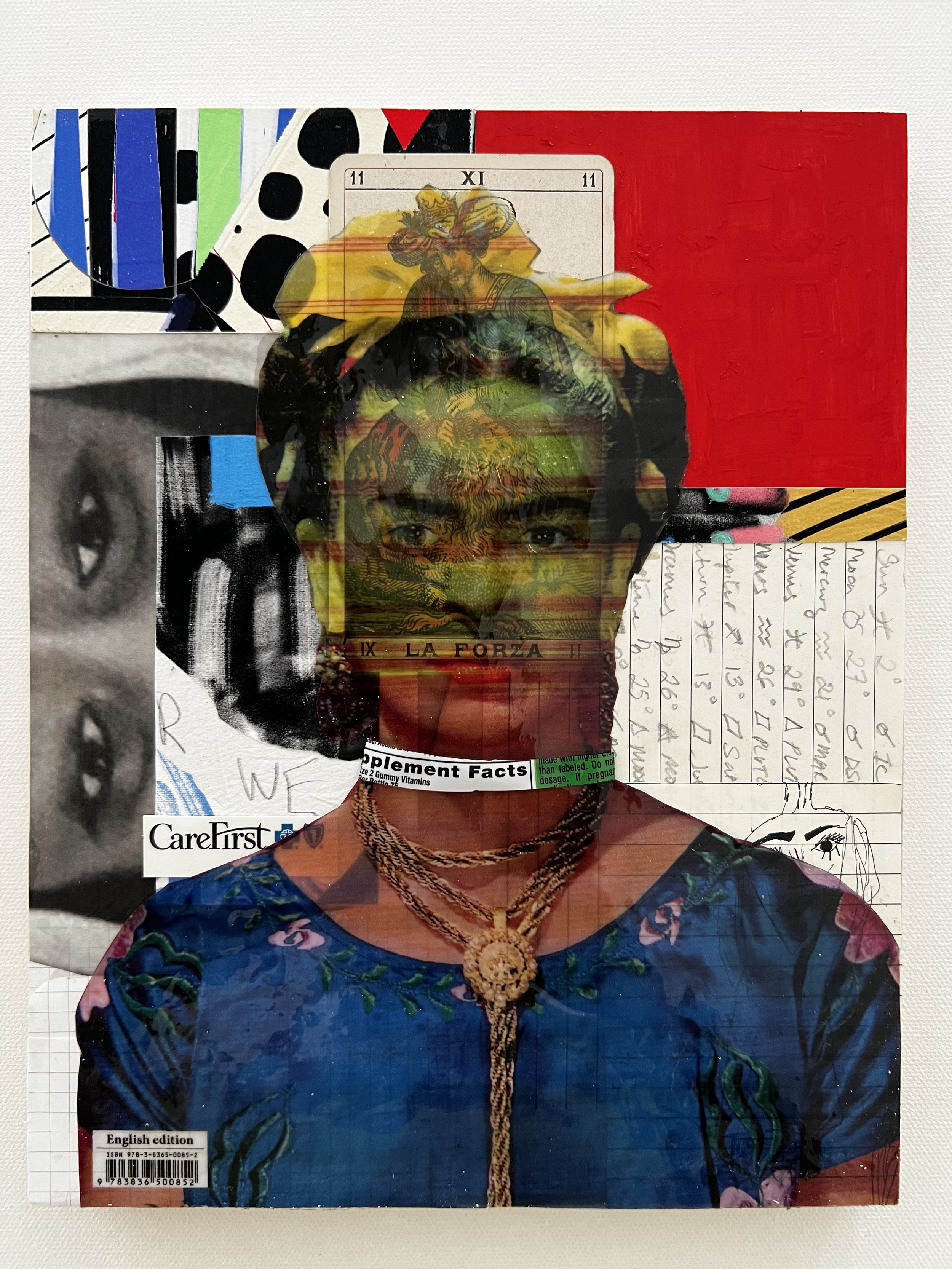 "we struggle and say alhamdulilah", 2023 |
8x10 in |
mixed media collage on wood panel
