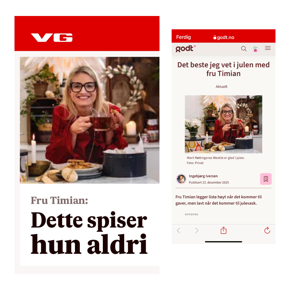 Fru.Timian: Dette spiser hun aldri 