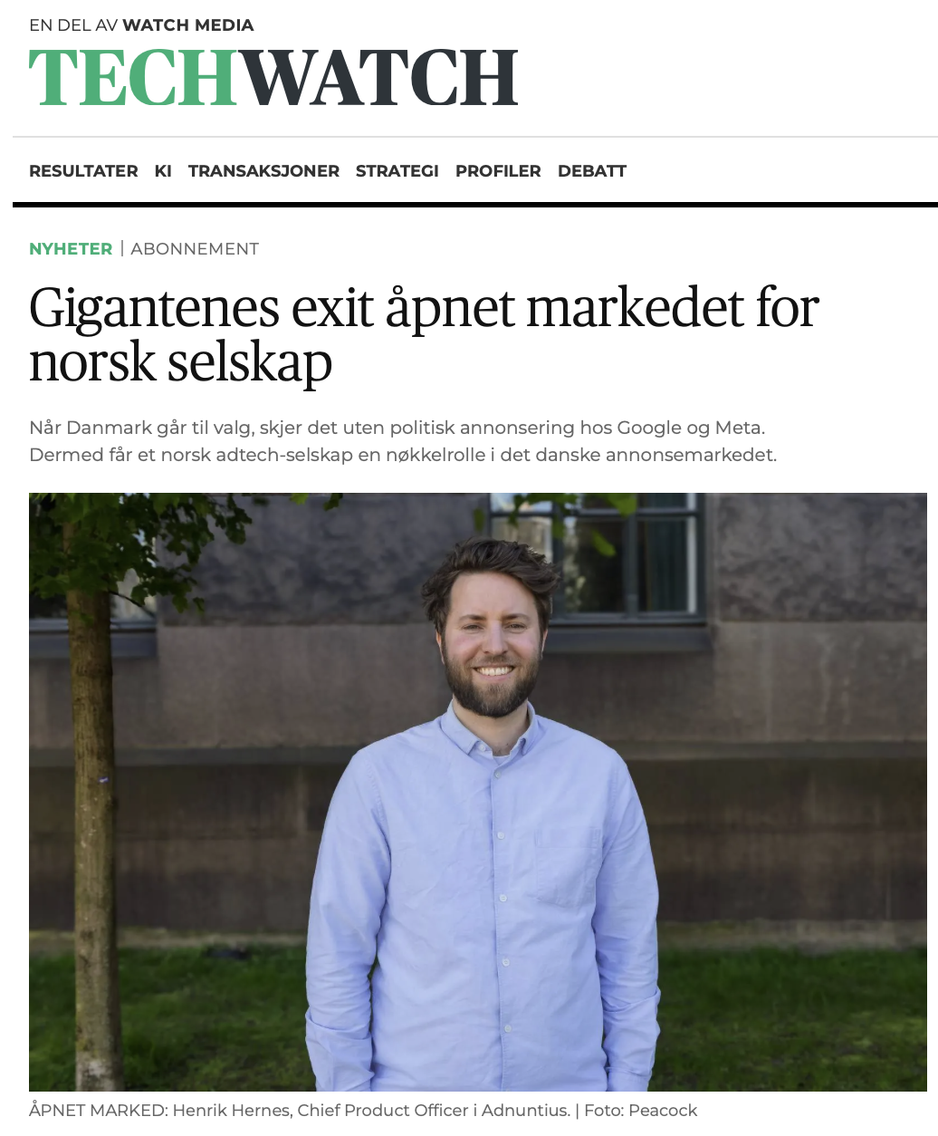 Gigantenes exit åpnet markedet for norsk selskap
