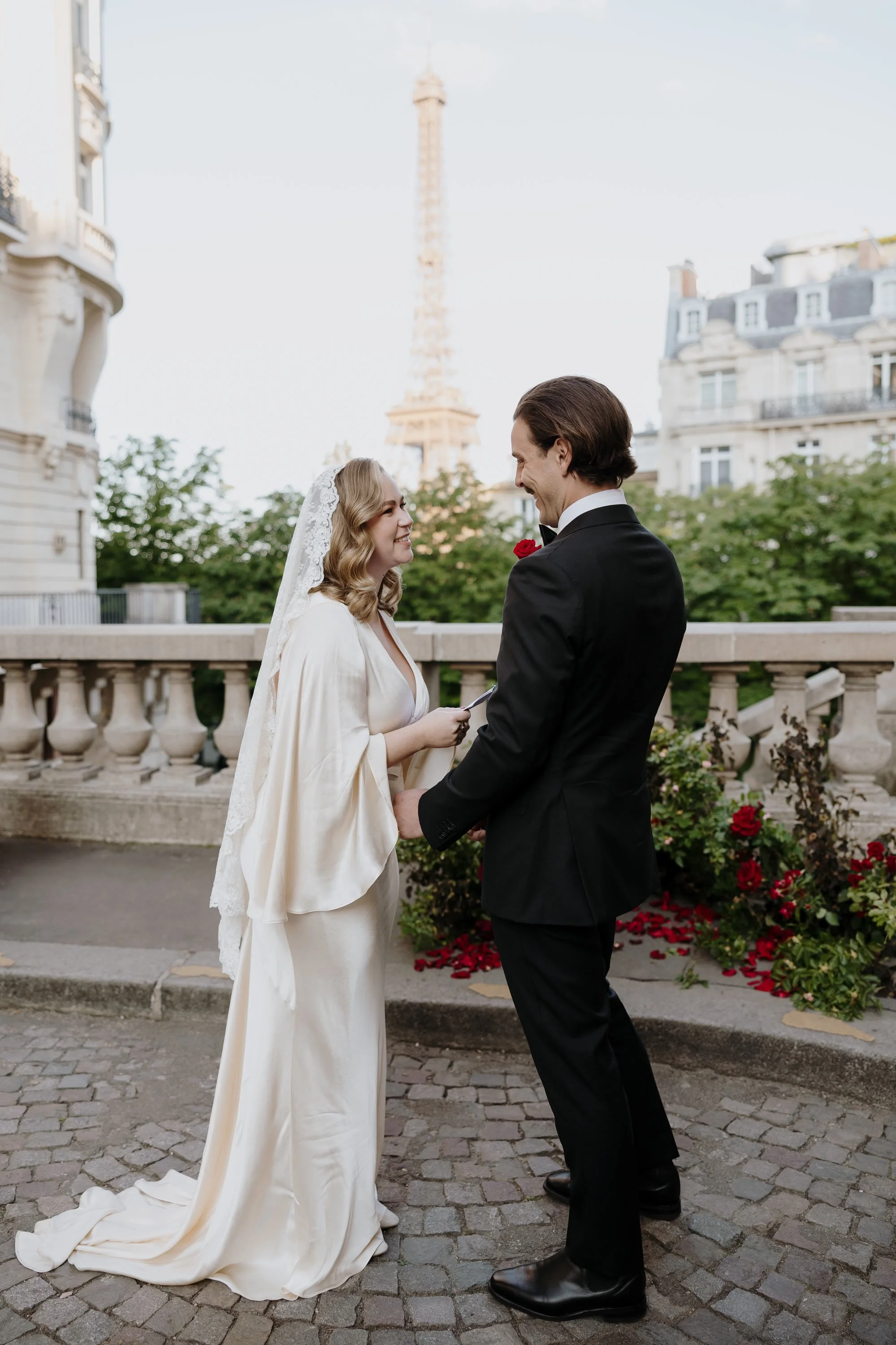 Elope in Paris with the Eiffel Tower behind you with The Elopement Collective