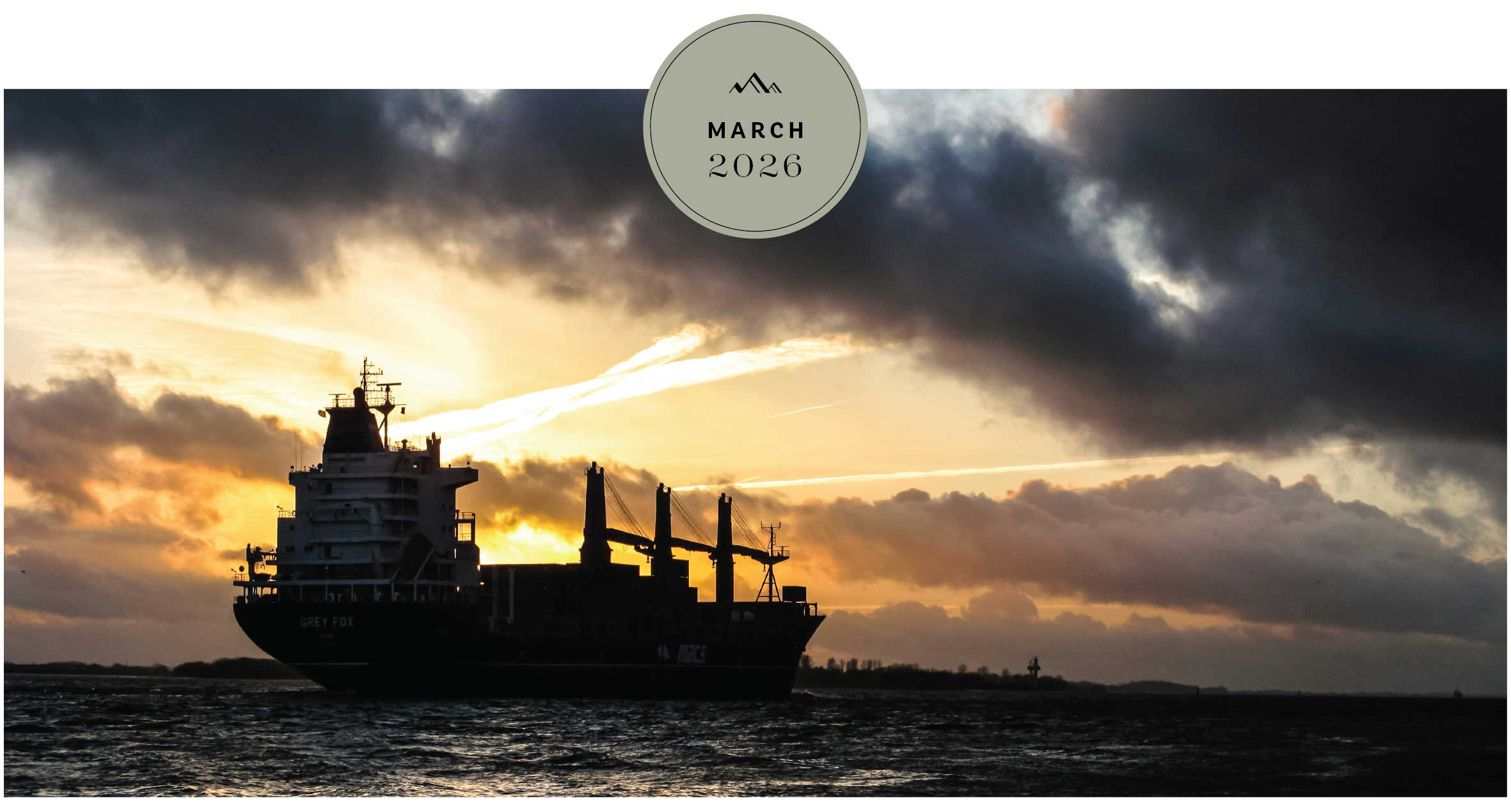 Ship during the night in the ocean